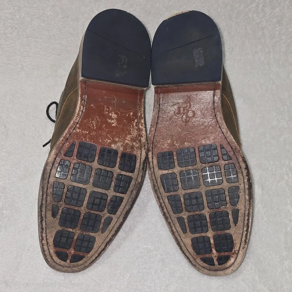Cole Haan Men's Size 10.5 Colton Chukka Leather Boots Brown Blue Lace Up C11771